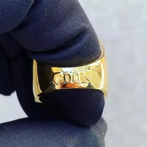 Anillo de Bodas de moissanita real de 3 quilates chapado en oro amarillo de 14 quilates de primera calidad para hombre, anillo personalizable para hombre - Product Image 2