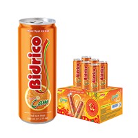 Boisson gazeuse exportée Orange NFC en canette 330ml, marque privée OEM, certifiée ISO Vietnam, stimulante énergétique, lot de 24