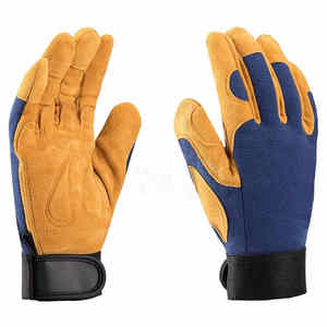Best Wear Heat Resistance Premium Leather Mechanics <b>Gloves</b> Anti-Static Anti-Vibration <b>Silicone</b>-free Powder-free Customizable - Product Image 1