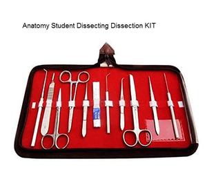 Kit d'anatomie d'étudiant de haute qualité avec pinces manuelles en acier inoxydable et étui en cuir pour une utilisation manuelle pratique - Product Image 5