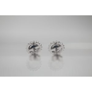 Vintage Gold Plated <b>Drop</b> Earrings-Mini <b>Sun</b> Studs Rhodium Finish Gift for Her - Product Image 4
