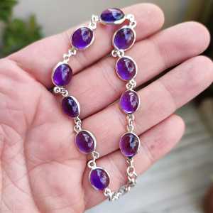 Handmade 925 Sterling <b>Silver</b> Amethyst <b>Bracelet</b> Crystal <b>Bracelets</b> & <b>Bangles</b> Collection - Product Image 5