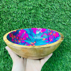 Cuenco de comedor de madera de mango de lujo pulido respetuoso con el medio ambiente personalizable hecho a mano con diseño único para uso doméstico o como regalo - Product Image 1