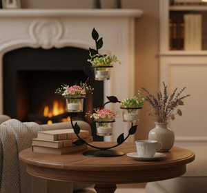 เชิงเทียนโลหะเหล็กสไตล์วินเทจสำหรับตกแต่งบ้านกระบวนการประทับ - Product Image 5