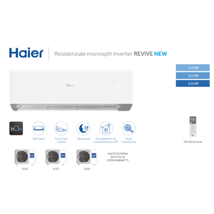 Aire Acondicionado Haier Revive 9000+12000 Btu Dual Split Inverter R32 2U50MEEFRA de Alta Eficiencia A++ con Wifi A++ - Product Image 5