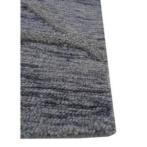 Contour Grey & <b>Black</b> Geometric Pattern Hand Tufted Wool & Viscose <b>Rug</b> for Home Tra-14745 - Product Image 4