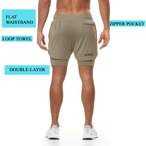 Short 2 en 1 Oem personnalisé Short athlétique de boxe et d'entraînement sportif, de course à pied et de basket-ball pour hommes - Product Image 2