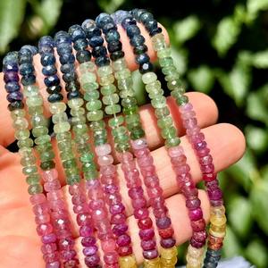 Cuentas de rubí Esmeralda zafiro hebra 4mm 5mm cuentas de piedras preciosas para la fabricación de joyas mayorista cuentas de arcoíris - Product Image 4