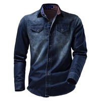 Chaqueta vaquera pesada Vintage para hombre con diseño de logotipo personalizado al por mayor 2025, transpirable, ecológica, cortavientos, con botones para invierno