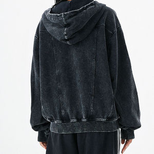 Streetwear Chándal de Peso Pesado Unisex Holgado Pierna Recta Bleach Ácido Lavado Chándales para Hombres - Product Image 5