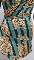 Robe portefeuille indienne faite main en coton à imprimé tigre, personnalisable pour mariée, tenue de plage estivale, écologique, taille naturelle, style doux