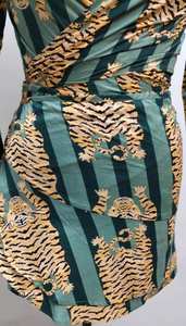 Indian Handmade Cotton Tiger Print Wrap <b>Dress</b> Personalised Bride Wedding Top Summer & Beach Wear Sweet Style for Honeymoon - Product Image 4