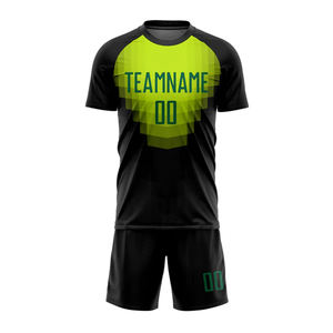 Uniformes de poliéster para adultos, ropa deportiva de fútbol, personalizable, sublimación, diseño impreso digital, color negro, XL - Product Image 3