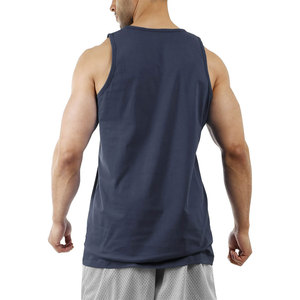 เสื้อกล้ามแขนกุดผู้ชายสำหรับออกกำลังกายผ้าฝ้ายธรรมดา - Product Image 4