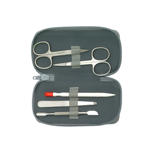 Surtechs International Ensemble de manucure 5 pièces de haute qualité Kit de beauté en acier inoxydable PU pour le soin des ongles pour bébé - Product Image 5