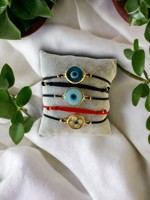 Pulseras de Macramé de Plástico Hechas a Mano Estilo Bohemio DAFNI con Cuentas de Ojo Turco - Regalos Promocionales Novedosos para el Día de la Madre y del Padre