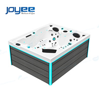 Spa de Luxe Haut de Gamme pour Balcon, avec LED et 84 Jets, pour 3 Personnes, Fabrication Chinoise
