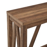 Table console convertible en bois d'acajou au design industriel moderne pour la maison, l'hôtel, la villa, l'entrée, le salon, l'appartement, meubles