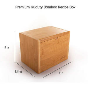 Solid <b>Wood</b> Bamboo Design Decorative Food <b>Storage</b> Container <b>Bin</b> - Product Image 4