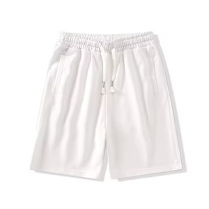 Shorts de gym d'été avec logo personnalisé pour hommes, respirant, élastique, taille moyenne, grande taille, 5XL, décontracté, motif solide, poches, toile - Product Image 4