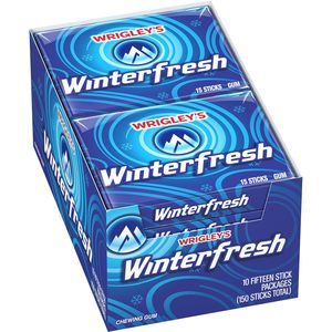 WRIGLEY'S Winterfresh Chewing Gum Bulk Pack, 15 bâtonnets (lot de 10) - Product Image 1