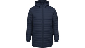 Men's Winter Hooded <b>Quilted</b> Jacket Long Polyester Design OEM Service - Product Image 3