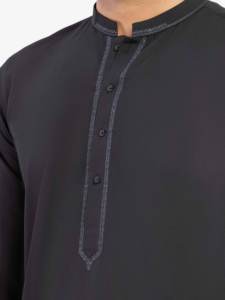 Salwar Kameez élégant pour hommes pakistanais, tenue traditionnelle ethnique musulmane, pour l'Aïd, les mariages, le bureau, la prière, les fêtes, usage quotidien - Product Image 3