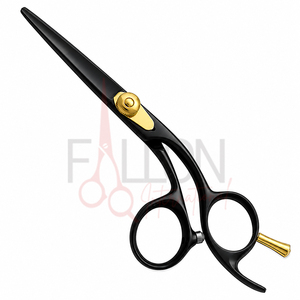 Ciseaux de coiffure professionnels en acier inoxydable noir et or, ciseaux de barbier, ciseaux de salon, logo personnalisé, ciseaux de coiffure - Product Image 1