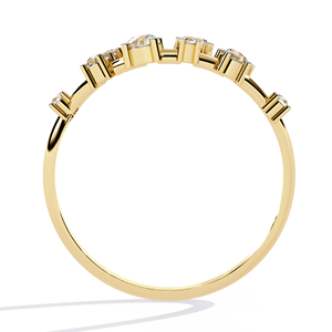 แหวนทองคำแท้ 14K แบบ Bypass ประดับเพชรแท้ ดีไซน์วงคู่เปิด รูปแบบเฉพาะ ออกแบบโดยดีไซเนอร์ สำหรับงานหมั้น เครื่องประดับชั้นดี - Product Image 6