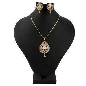 American Diamond <b>Locket</b> Set - Silver & Golden - Product Image 1