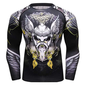 Customization Grappling MMA Rash Guard Sublimation Compression Shirt <b>Bjj</b> <b>Rashguard</b> Custom Printed Men's Long Sleeve Rash Guard - Product Image 4