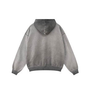 Autumn Vintage Men's 100% Cotton Pullover Hoodie Oversized French Terry with <b>Acid</b> <b>Wash</b> & Digital Printing Hooded Collar - Product Image 2