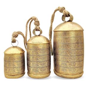 New Design Handcrafted Metal <b>Cow</b> Bells With Rustic Gold Finished Used for Hanging Decor Religious <b>Ornament</b> <b>Cow</b> Bell - Product Image 1