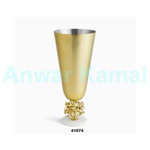 Jarrón de flores de Metal plateado hecho a mano con forma única de lujo para decoración del hogar, maceta central de Mesa para boda - Product Image 5