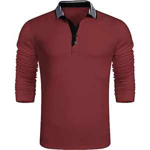 New Arrival Latest <b>Design</b> Men's Top Cotton Casual Lightweight Breathable Quick Dry Multicolor Solid Polo Neck T-Shirt - Product Image 2