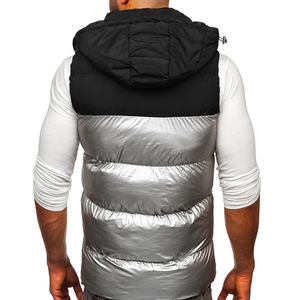 Gilet bouffant zippé léger personnalisé pour hommes Nouveau style avec manches bouffantes chaudes Manteau réversible coupe-vent Gilet décontracté - Product Image 2