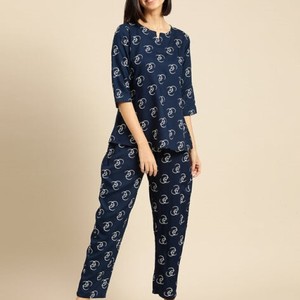 Bata corta de algodón de retazos para mujer, Vestido corto de noche, bata hecha a mano con 2 bolsillos - Product Image 3