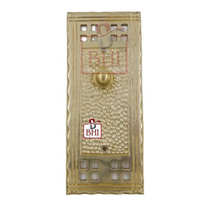 Sonnette de porte décorative unique et moderne de luxe cloche en laiton cloche de porte décorative en laiton interrupteur à bouton-poussoir de sonnette de porte - Product Image 2