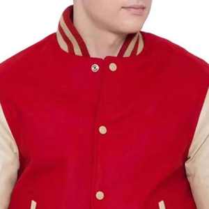 Chaqueta Universitaria Casual, Chaqueta Bomber Ajustada, Chaqueta Universitaria de Lana con Letras para Hombre - Product Image 5