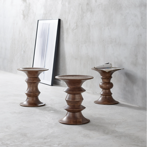 Tabouret en bois naturel du Vietnam, table d'appoint en souche de bois faite à la main, meuble d'appoint en bois massif durable pour la décoration intérieure - Product Image 4