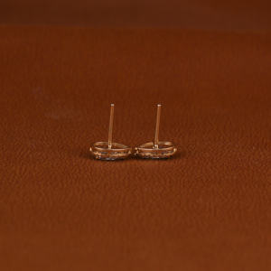 Pendientes de tuerca con estilo de lujo con diamantes cultivados en laboratorio de corte de pera, Pendiente de oro de 18 quilates, regalo de joyería personalizado para cumpleaños de mujer - Product Image 4