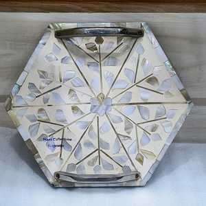 Plateau en résine de nacre fabriqué à la main de qualité exportée pour la maison et l'hôtel disponible au meilleur prix depuis l'Inde - Product Image 5