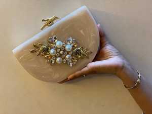 Nouvelle pochette de créateur en résine brodée fini strass dame sac à main Vintage pour mariage fête anniversaire soirée pochette - Product Image 6