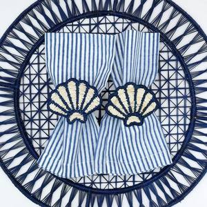 Anillo para Servilletas de Concha Marina de Ratán Costero, Decoración de Mesa Tejida Natural con Tema Playero, Decoración de Mesa Bohemia Rústica Hecha a Mano - Product Image 3