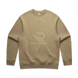 เสื้อสเวตเชิ้ตคอกลมผู้ชาย ผ้าฝ้าย 100% สีพื้น ขายดีที่สุดจากโรงงาน ปักโลโก้ตามสั่ง ย้อมสีเรียบ สำหรับฤดูหนาว - Product Image 1