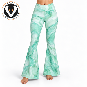 Bell Bottom <b>Legging</b> Provides Soft Material Flexible Comfort & Stylish <b>Flared</b> Shape For Yoga Exercise & Everyday Lifestyle Wear - Product Image 1