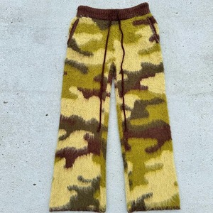 Pantalones Deportivos de Mohair Unisex Personalizados de Alta Calidad, Estampado de Camuflaje, Estilo Holgado con Cordón, Ropa Urbana, Pantalones Deportivos de Mohair de Punto Afelpado para Hombre - Product Image 1