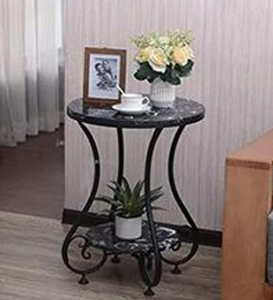 Nhà thủ công xuất khẩu Bàn cà phê tròn và bàn trung tâm hiện đại cho phòng khách không gian nhỏ với chân kim loại bàn bên cổ - Product Image 1