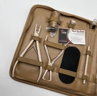 Juego de herramientas de alicates de extensión de cabello de acero inoxidable de grado quirúrgico con logotipo personalizado marrón desnudo de Venta caliente con estuche marrón desnudo
