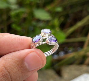Wholesale Factory Price Amethyst Ring 925 Sterling Silver Fashion Silver Jewelry Handmade Designer Ring Christmas Gift for Her - Product Image 3